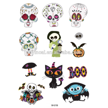 Fashionable Halloween theme human body art Temporary Tattoos with Factory price